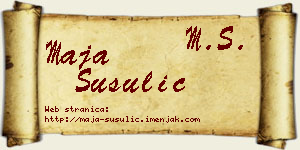 Maja Šušulić vizit kartica